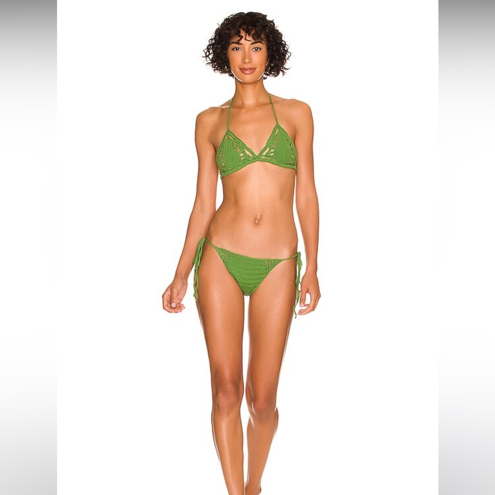 Cult Gaia Liliana bikini bottoms in basil size small